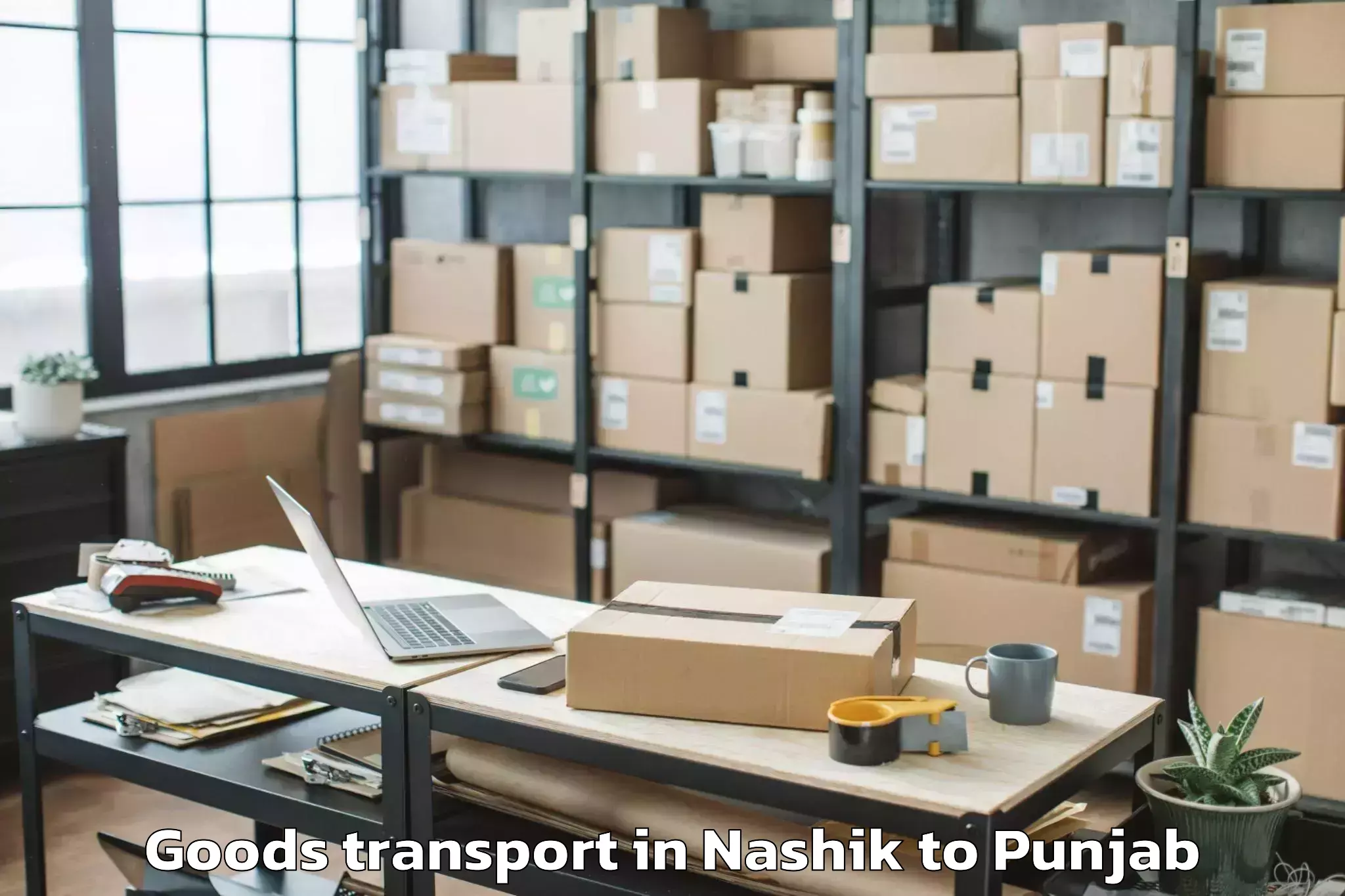 Reliable Nashik to Sardulgarh Goods Transport